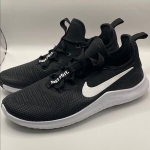 Nike Free Athletic Running Shoes Black White 8